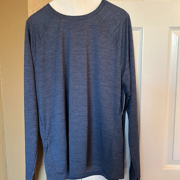 Tek Gear Dry Tek Long Sleeve Men's Shirt - Dark Blue - Medium - NWT - Picture 1 of 8